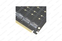 Card PCI-e 4.0 X16 Adapter to Quad M.2 NVME SSD, High Speed 4x32Gbps Soft Raid Card