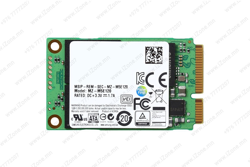 Portable 120GB mSATA Samsung