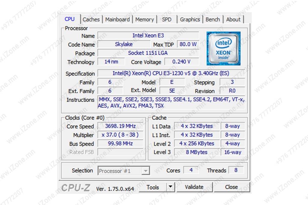 Xeon E3-1230 v5