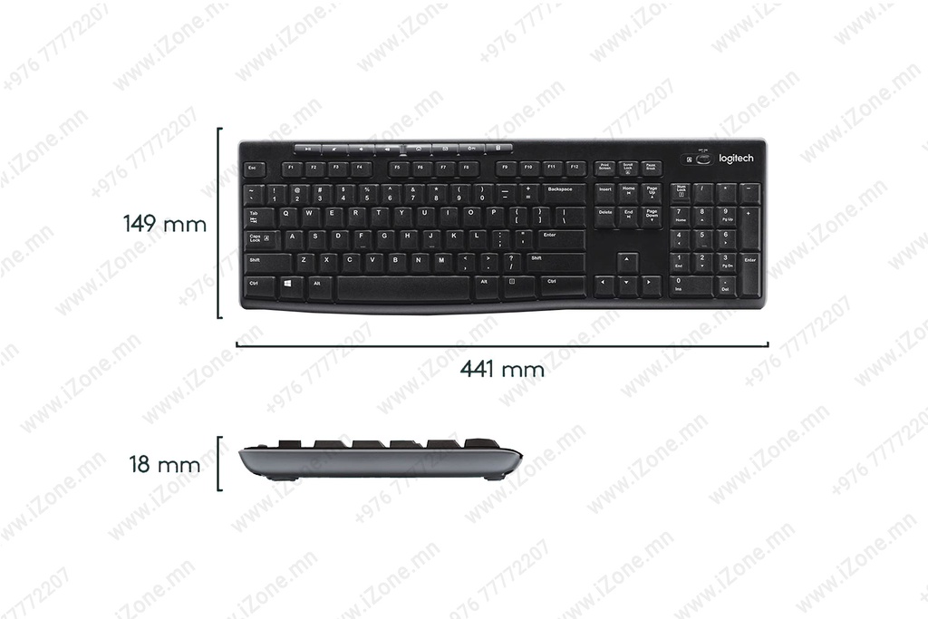 Keyboard Mouse Combo Wireless MK275 Logitech
