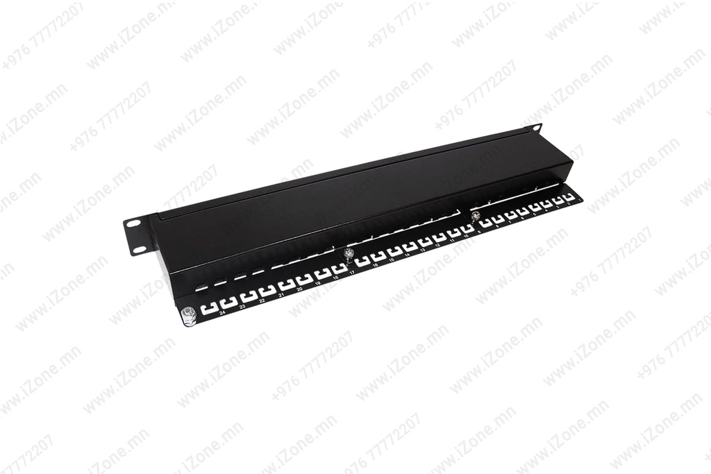 1U Patch Panel Rackmount Cat.6 24-Port