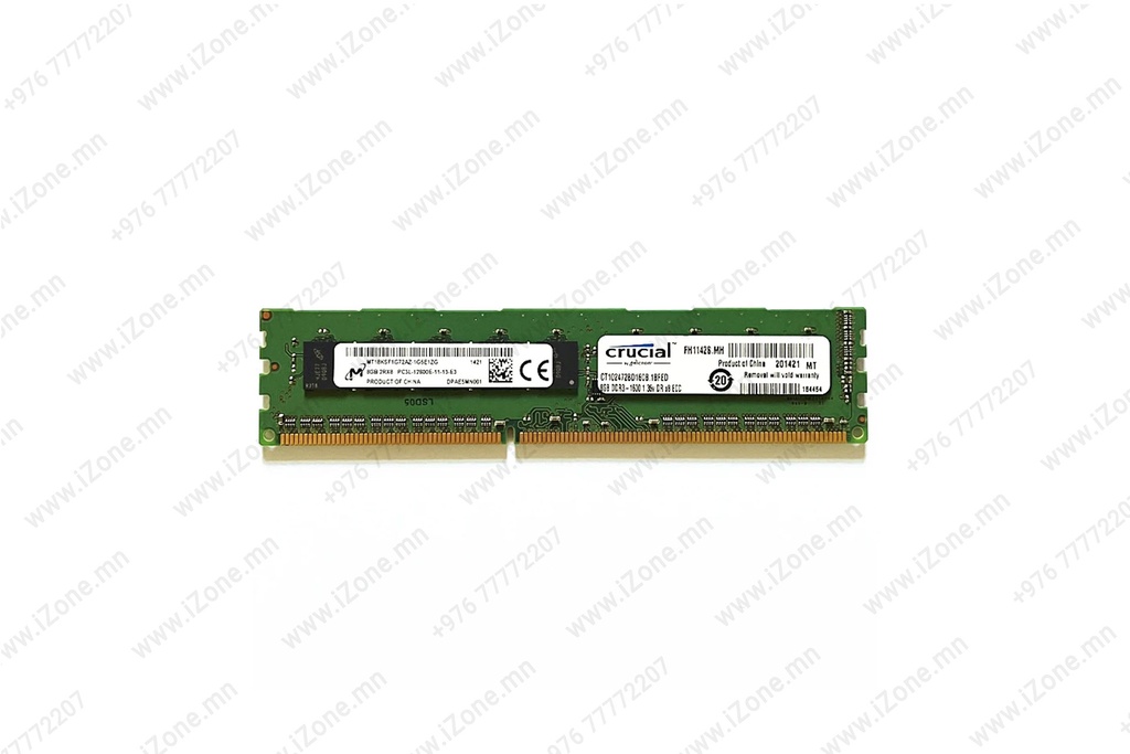 DDR3 8GB 1600MHz 2Rx8 PC3L-12800E ECC RAM