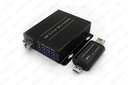 Network Fiber Optical Extender 4-Port USB 3.0 Universal