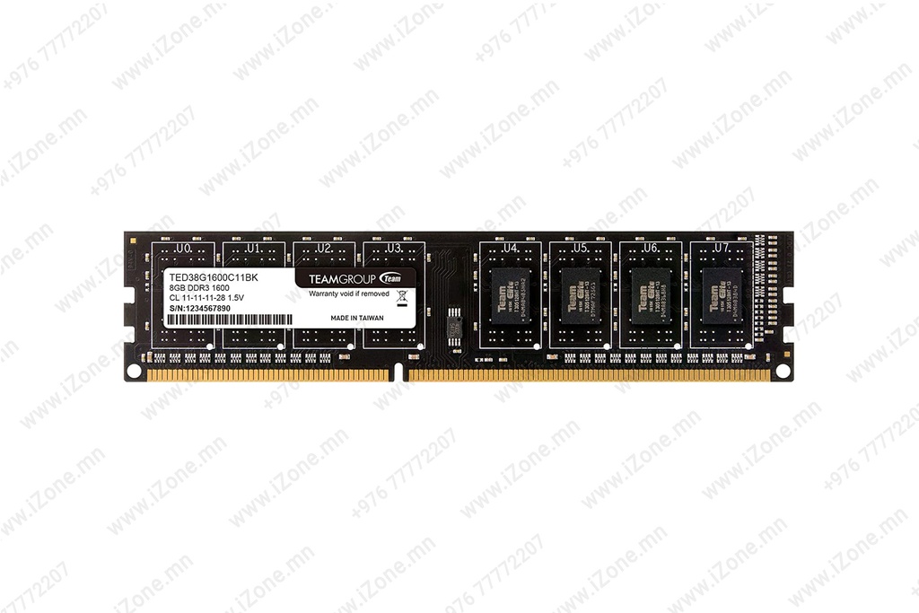 DDR3 8GB 1600MHz TTZone RAM | ibit.mn