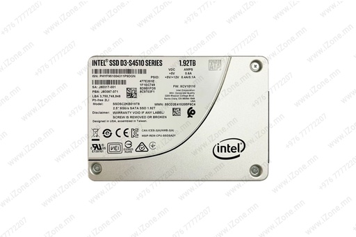 [006'051'001] SSD*S 1.92T Intel DC-S4510 DELL EMC