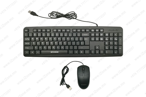 [011'061'001] Keyboard Mouse Black Hyundai