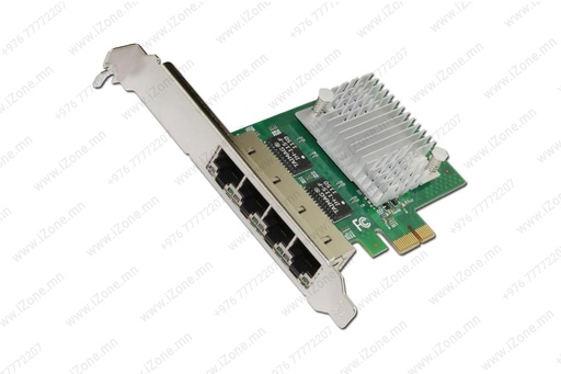 [023'051'002] Network PCIe Card LAN X1 4-Ports Gigabit