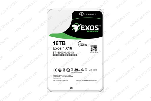 [006'011'001] HDD 16TB 7.2K 3.5 EXOS Seagate
